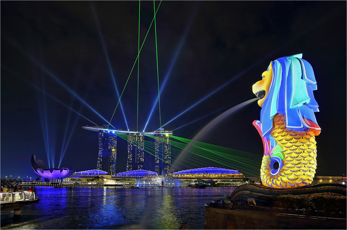 Marina Bay Sands Lichtshow