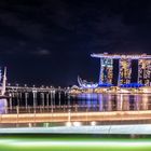 Marina Bay Sands, Singapore Flyer, ArtScience Museum at night