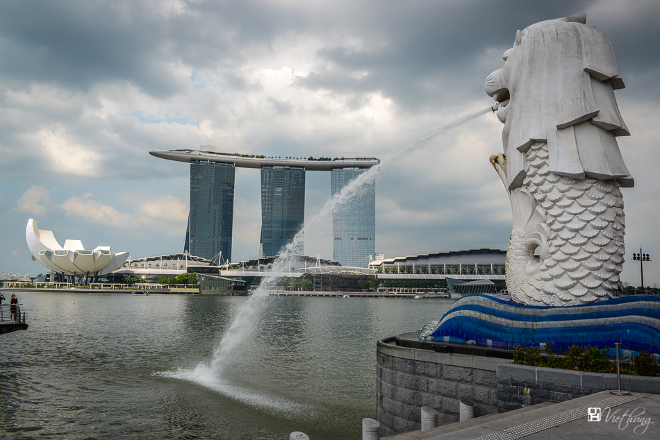 Marina bay with Merlion