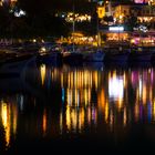 Marina von Kalkan bei Nacht