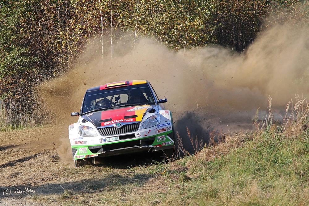 Mark Wallenwein im Skoda in der Lausitz