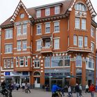 Markante historische Stadthäuser in Cuxhaven-Mitte mit diversen Erkern