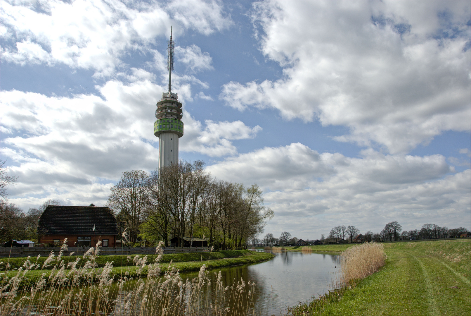 Markelo - TV Transmission Tower at Schipbeek River