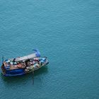 Market boat in the Halong Bay