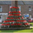 market cross decked out for armistice day at Norham