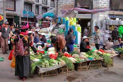 Market in the Tibetan quarter