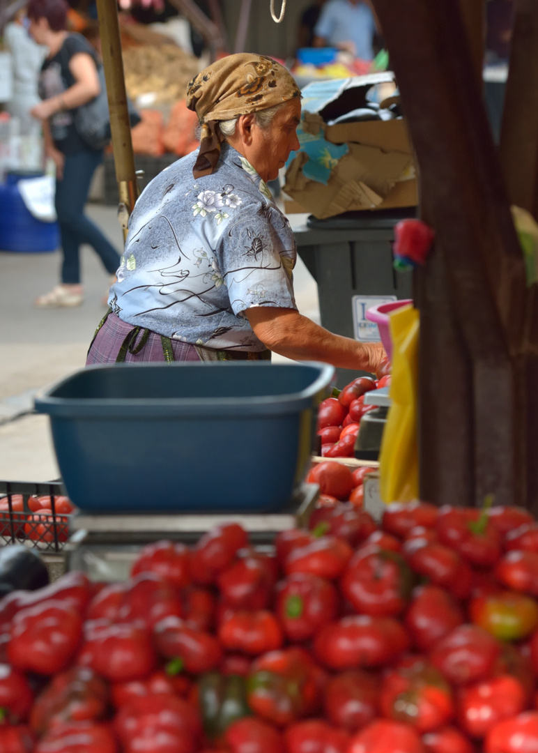 market-woman in sibiu