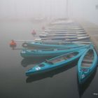 Markkleeberg Cospudener See Hafen im Nebel