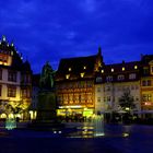 Markplatz in Coburg zur blauen Stunde