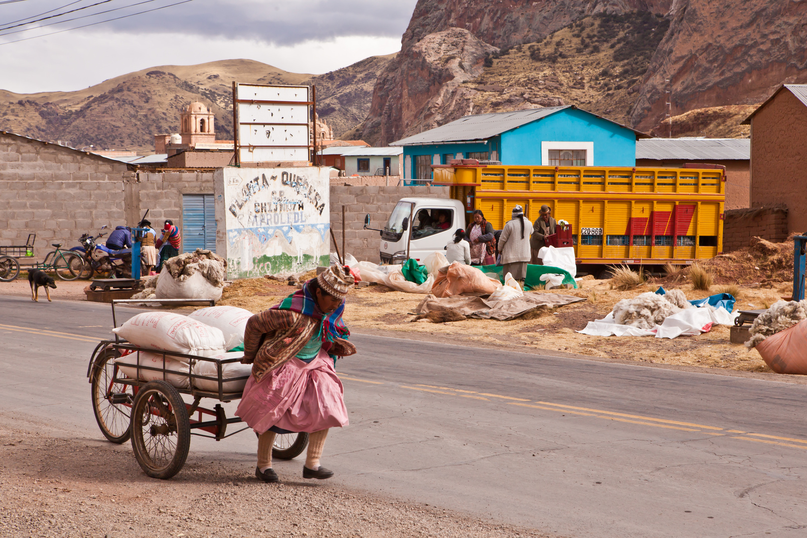 Markt auf dem Altiplano in Peru