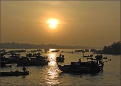 Markt auf dem Mekong