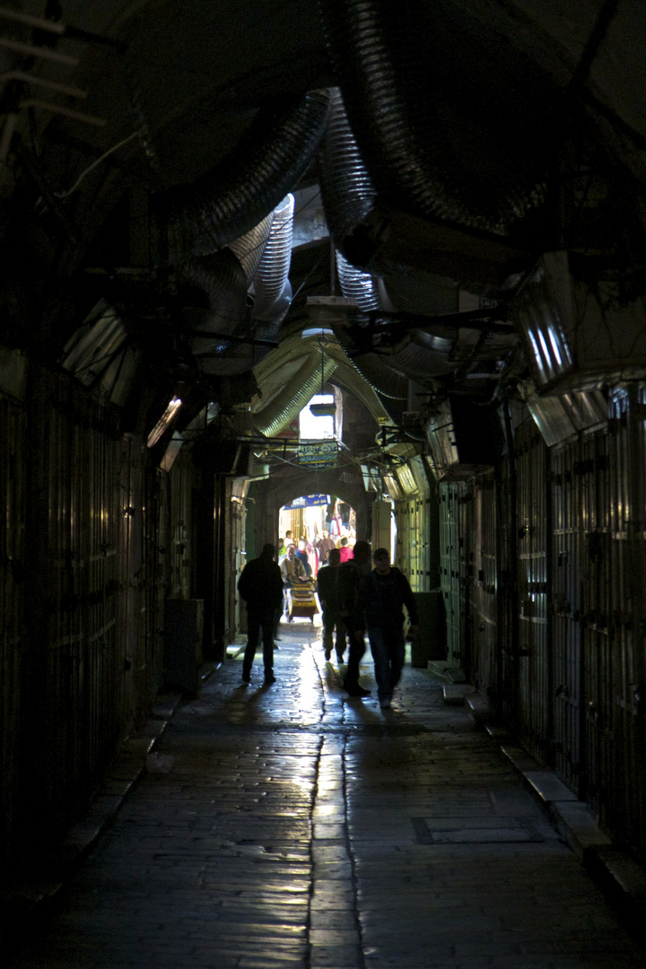 Markt in der Altstadt von Jerusalem am Abend