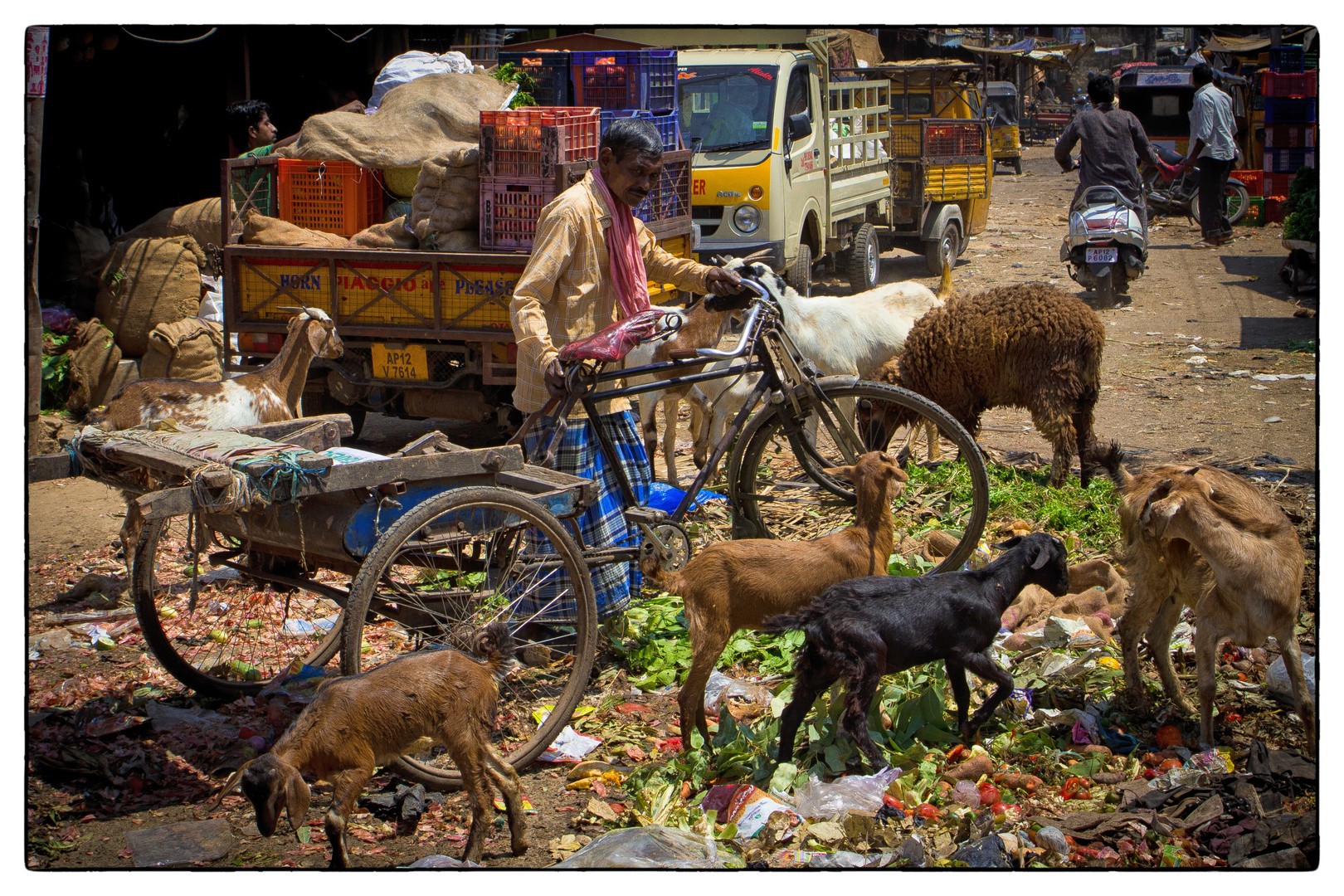 Markt in Indien, Hyderabad, März 2014