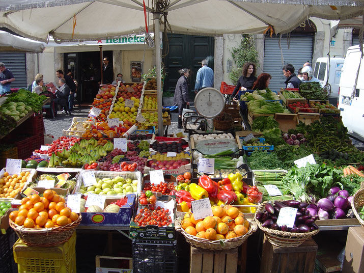 Markt in Rom Campo de' Fiori