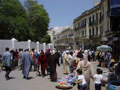 Markt in Tanger - Rue d´Italie (früher Rue du Télégraphe Anglais)