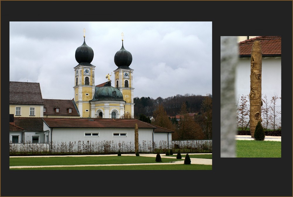 Markt Metten - Prälatengarten und Kirche