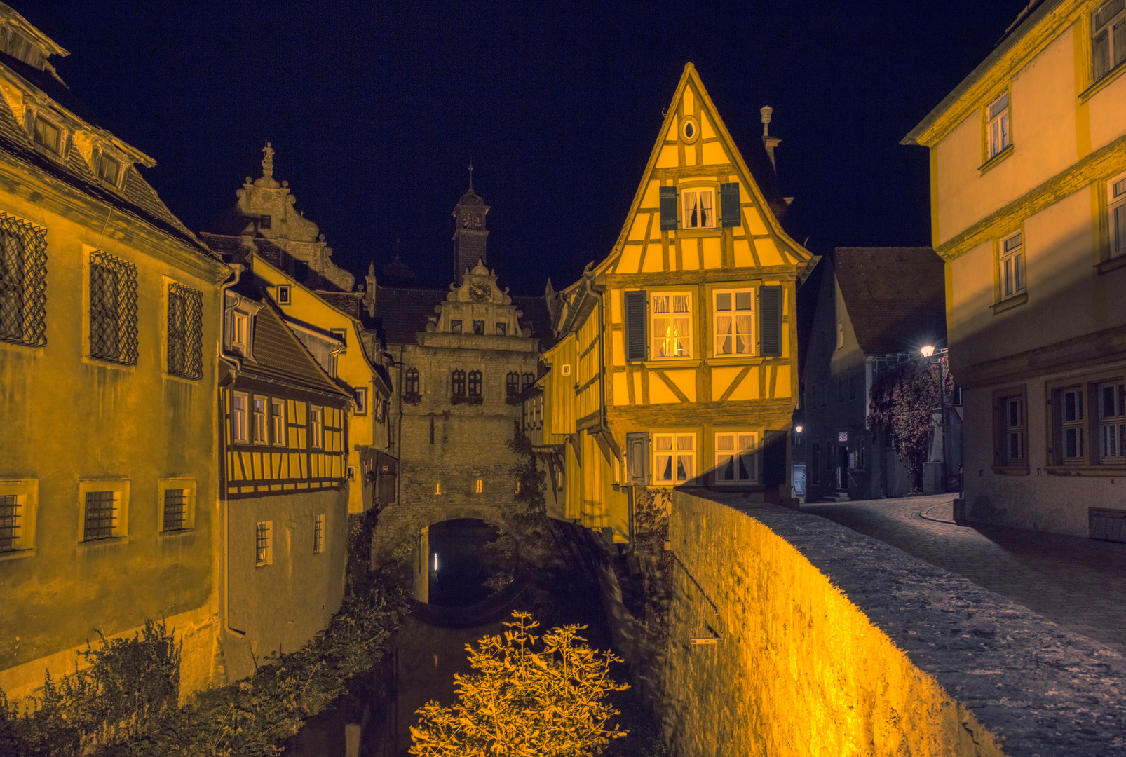 Marktbreit - Malerwinkelhaus am Abend