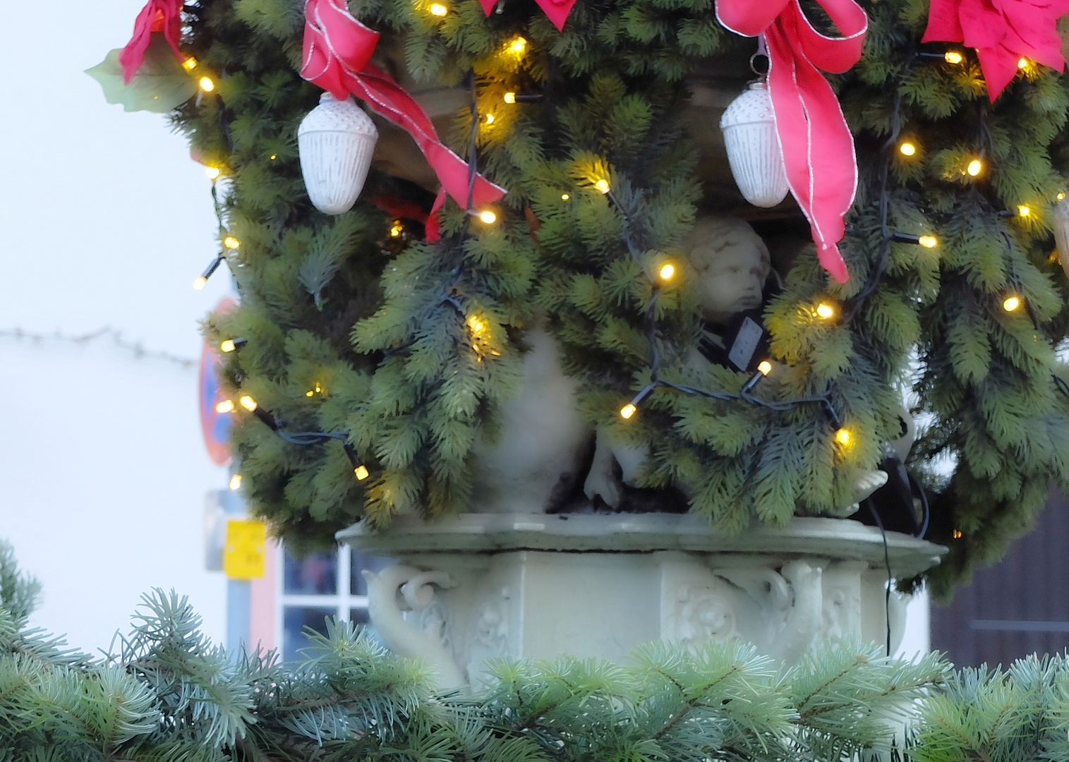 Marktbrunnen in Schwabenheim Winter 2018 004