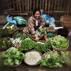 Marktfrau auf dem faszinierenden Morgenmarkt in Luangprabang