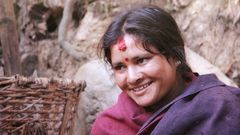 Marktfrau aus Nepal