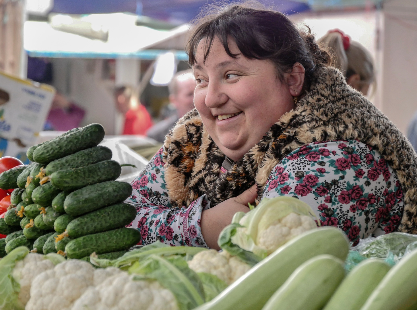 Marktfrau in Chisinau