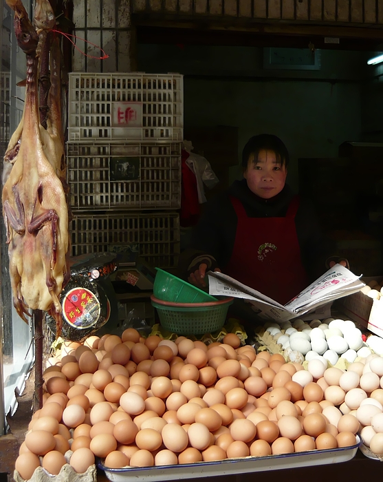 Marktfrau in Hefei