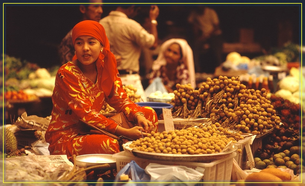 Marktfrau in Kota Bahru (Malaysia) (2)