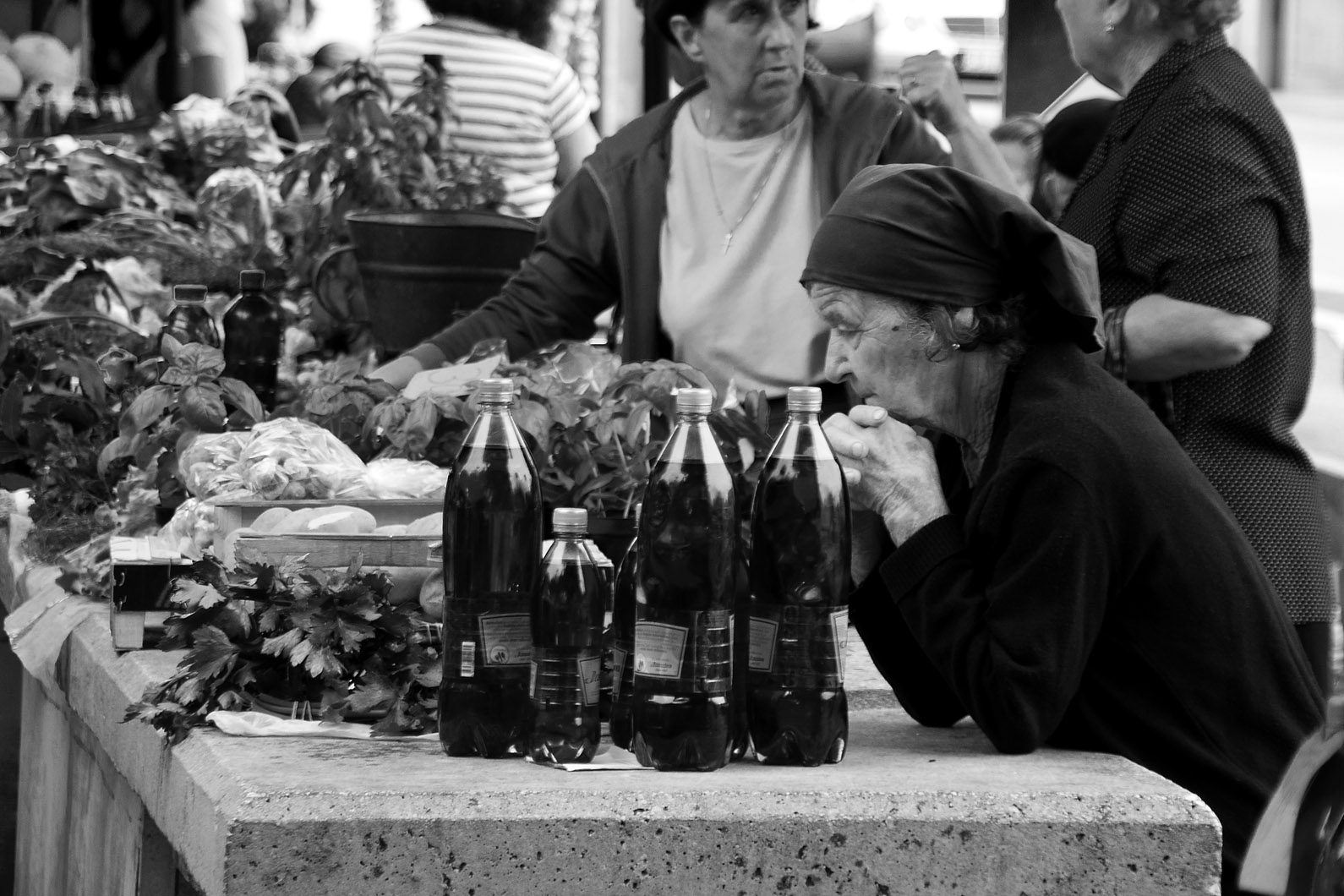 Marktfrau in Kroatien