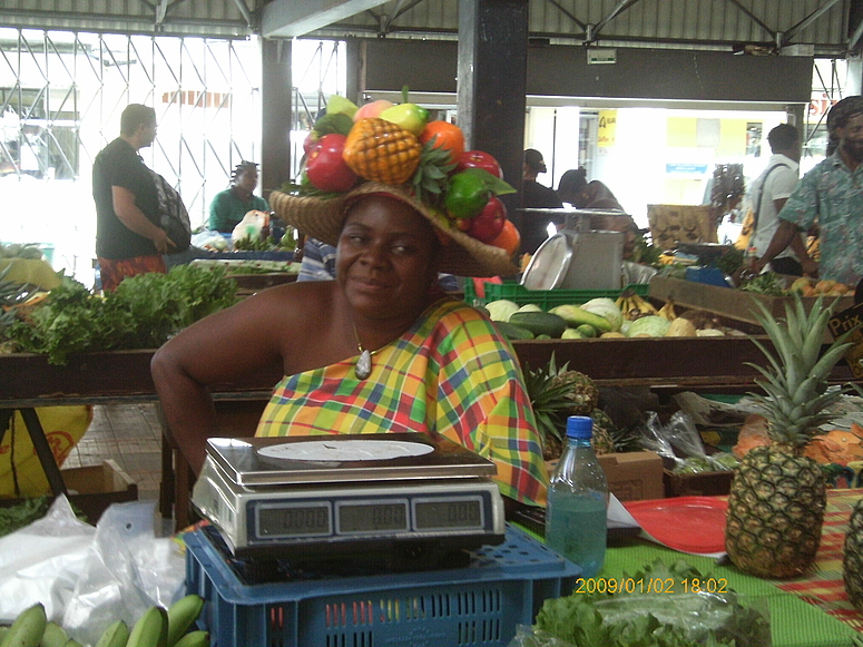 Marktfrau in Martinique
