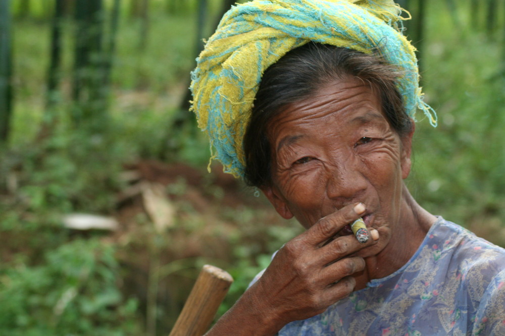 Marktfrau in Myanmar