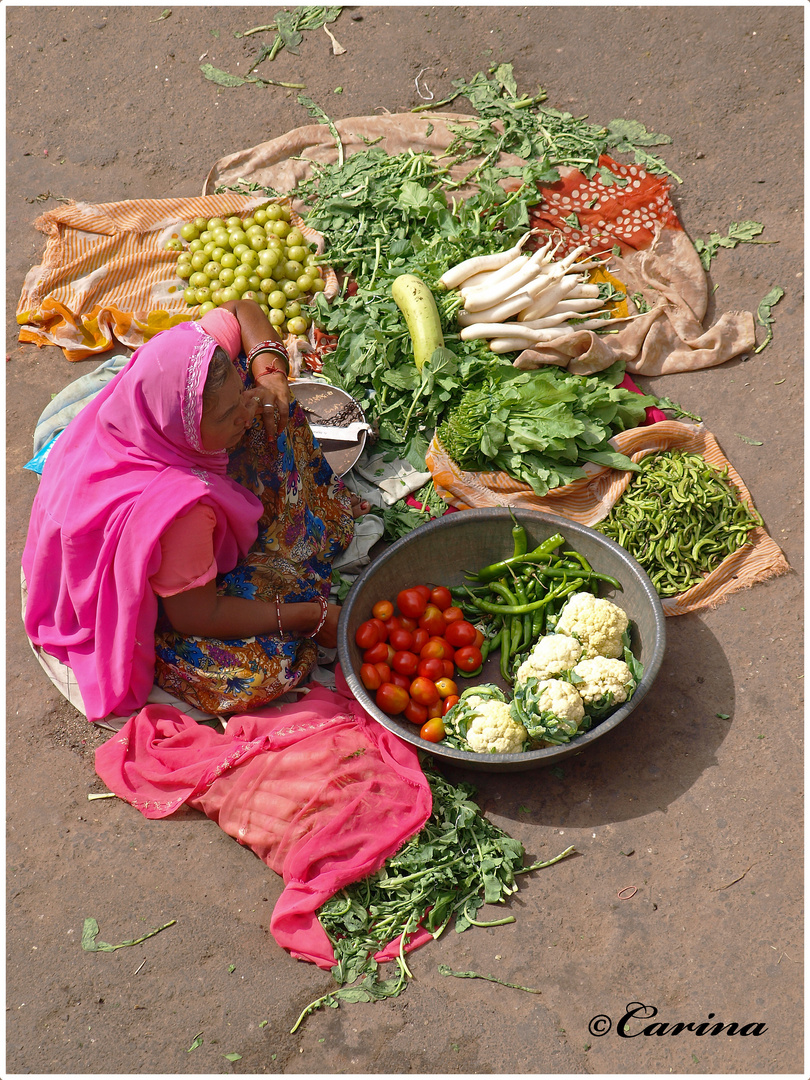 Marktfrau in Pushkar