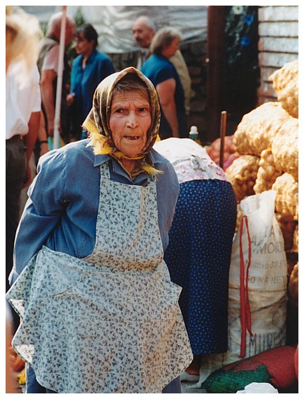 Marktfrau in Rumänien