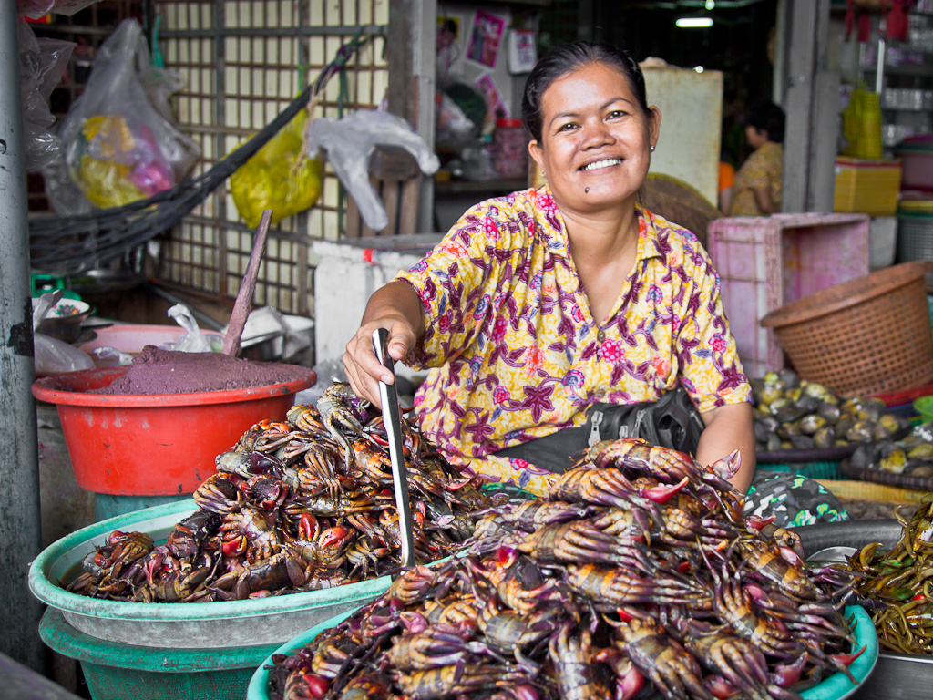 Marktfrau in Sihanoukville