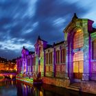 Markthalle von Colmar im Elsas bei Nacht