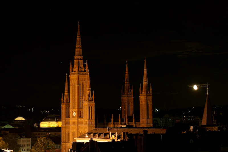 Marktkirche bei Nacht