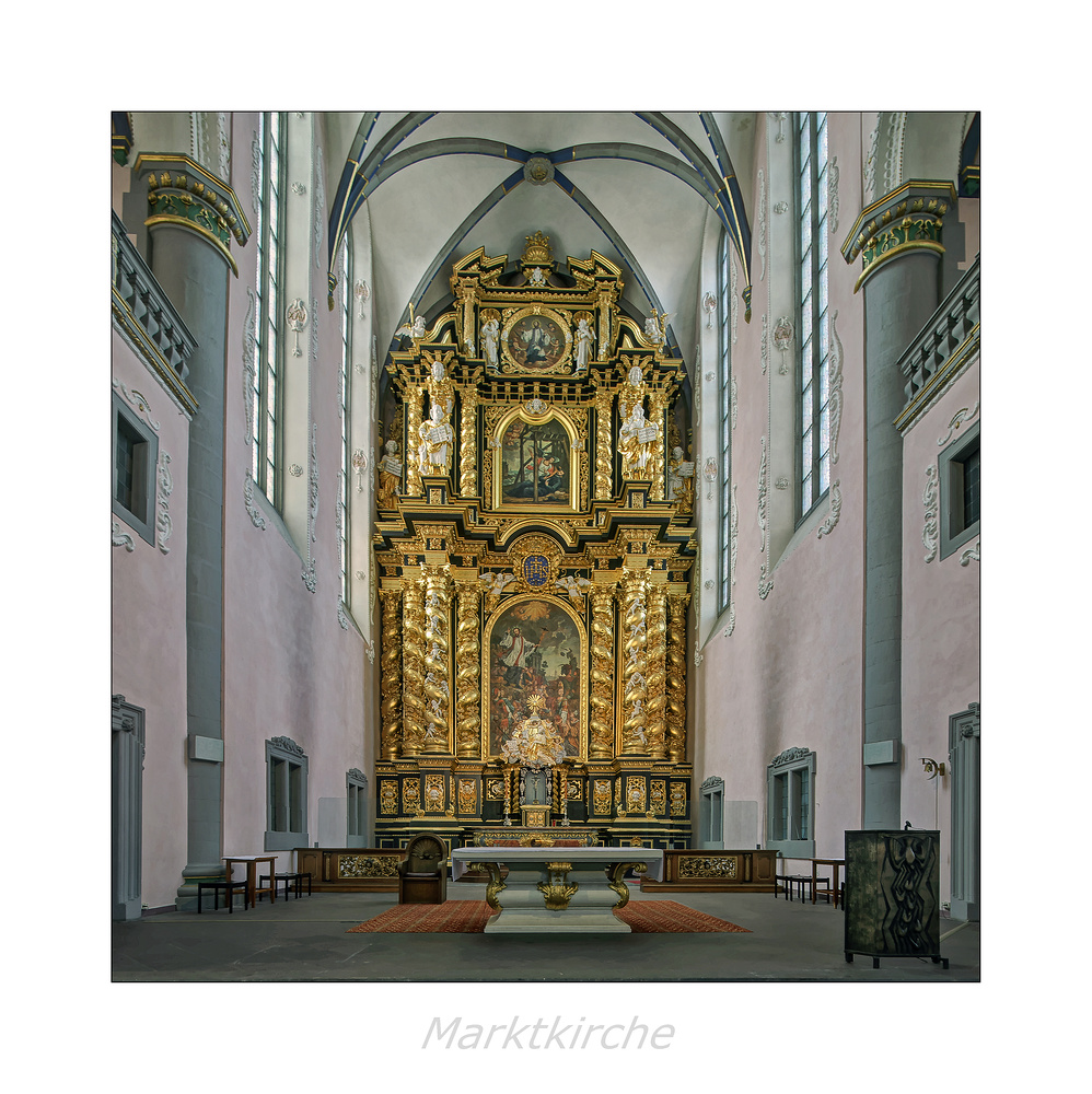 Marktkirche - Paderborn " Blick, zum Barockaltar..."