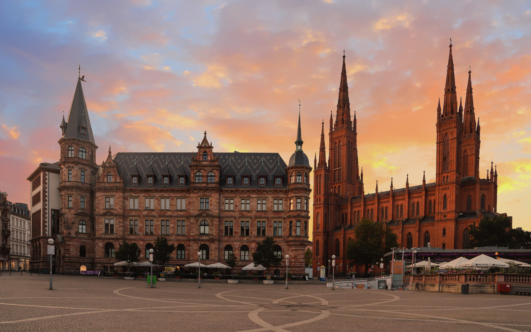 Marktkirche und Rathaus Wiesbaden