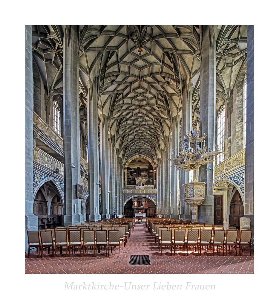 Marktkirche Unser Lieben Frauen(Halle) " Blick zum Chor..."