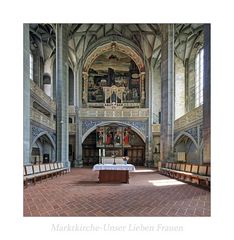 Marktkirche Unser Lieben Frauen(Halle) " Blick zum Flügelatlar..."