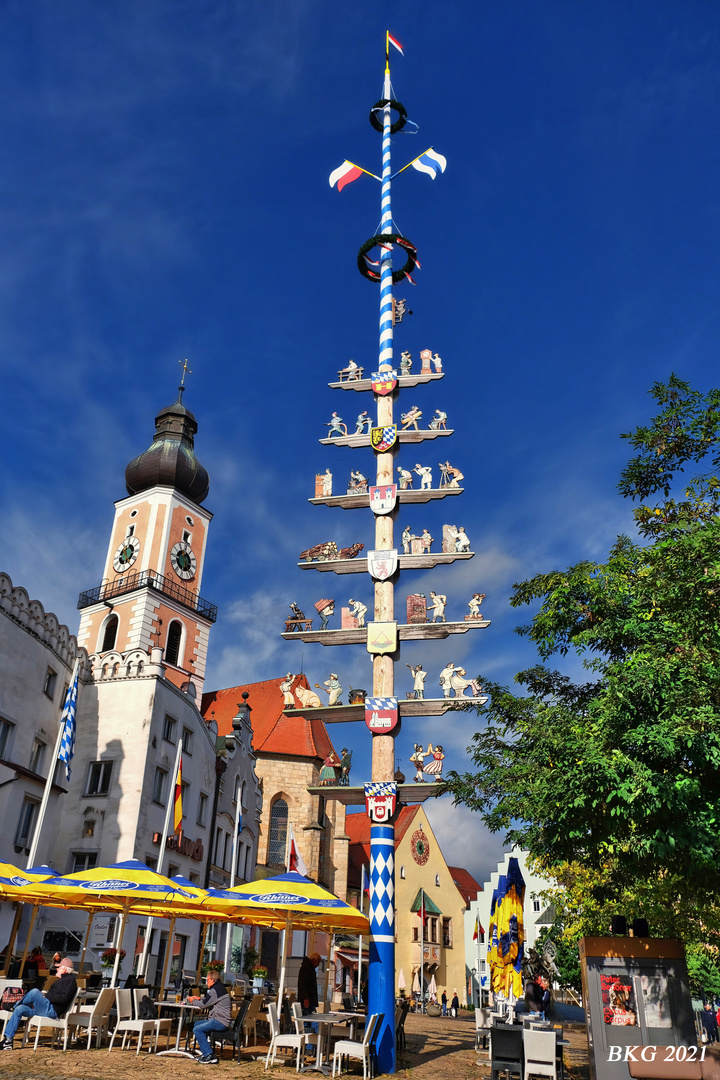 Marktplatz Cham - typisch bayerisch 