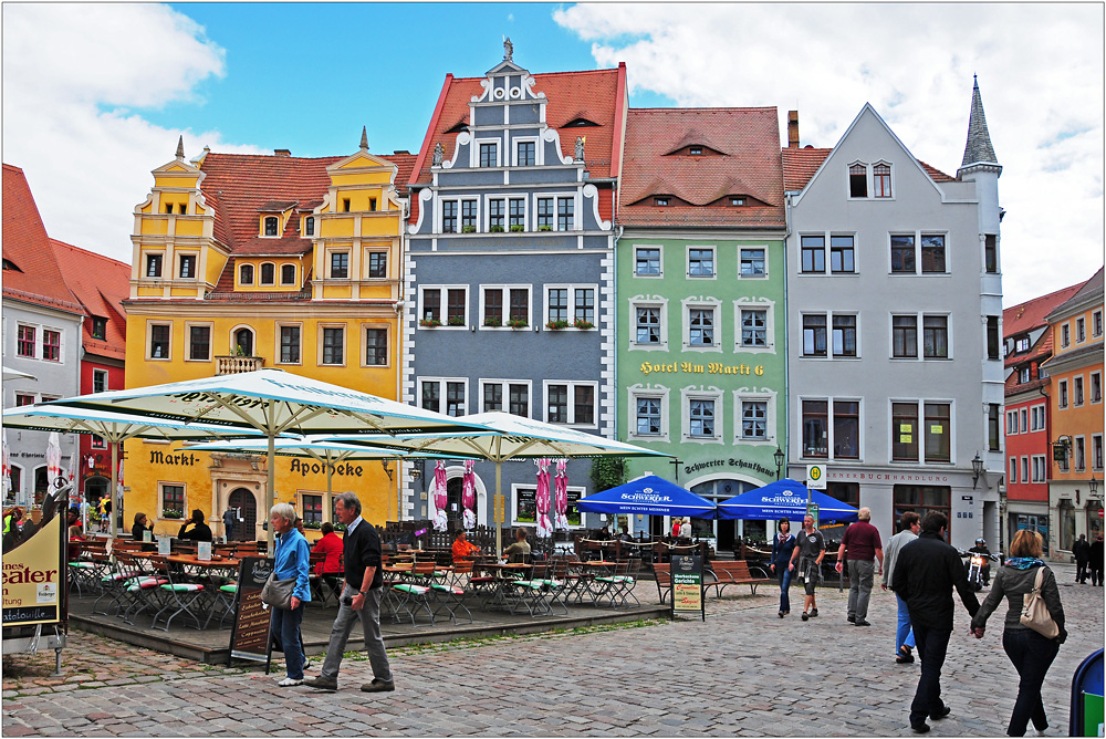 Marktplatz der historischen Altstadt von Meißen