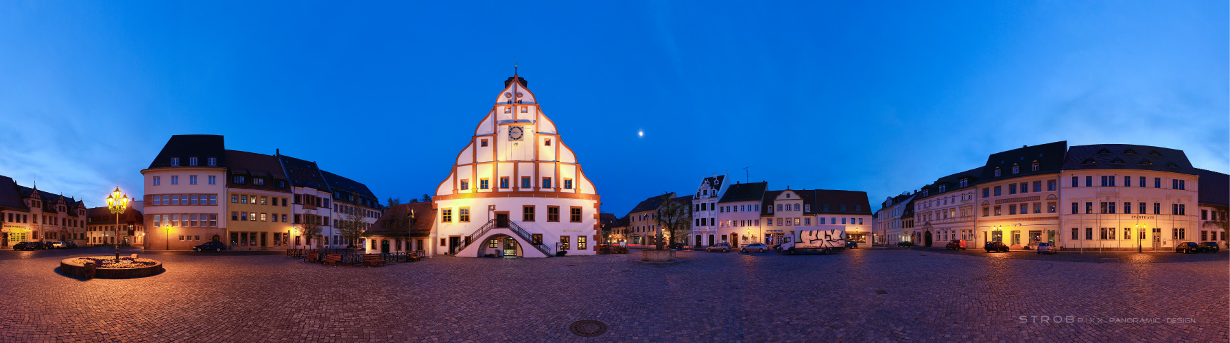 Marktplatz der Kreisstadt Grimma / Sachsen