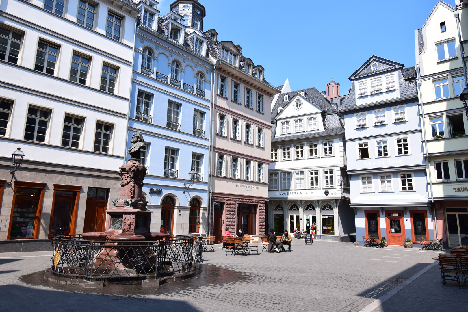 Marktplatz der neuen Altstadt in Frankfurt