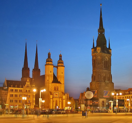 Marktplatz Halle (Saale); noch mit Olympiaambitionen