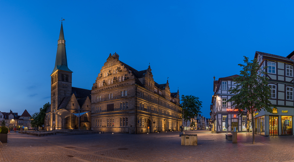 Marktplatz Hameln Foto & Bild panorama, techniken, aufnahmetechniken