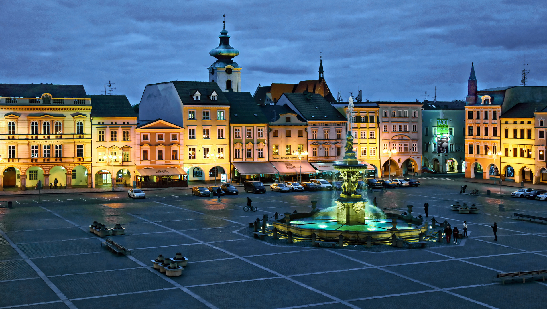 české Budějovice Akce Marktplatz in Ceské Budejovice / Budweis Foto & Bild | world, straße