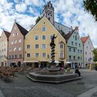 Marktplatz in Füssen, morgens früh