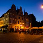 Marktplatz in Rostock beleuchtet