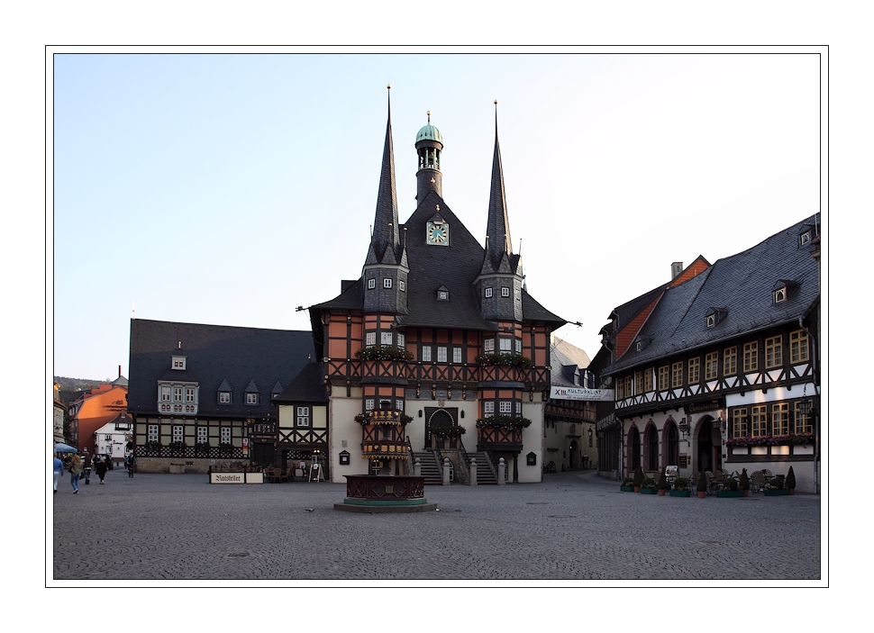 Marktplatz in Wernigerode am Abend