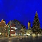 Marktplatz Jena "zwischen den Jahren" zur Blauen Stunde 